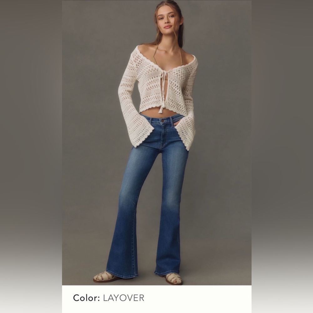 MOTHER The Weekender Mid-Rise Flare Jeans size 26